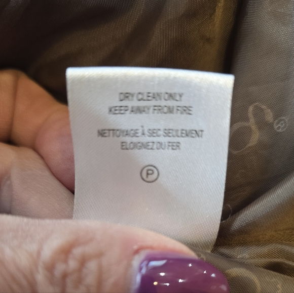 Samuel Dong Golden Brown Sheared Faux Fur Double Breasted Long Jacket S - Picture 9 of 9